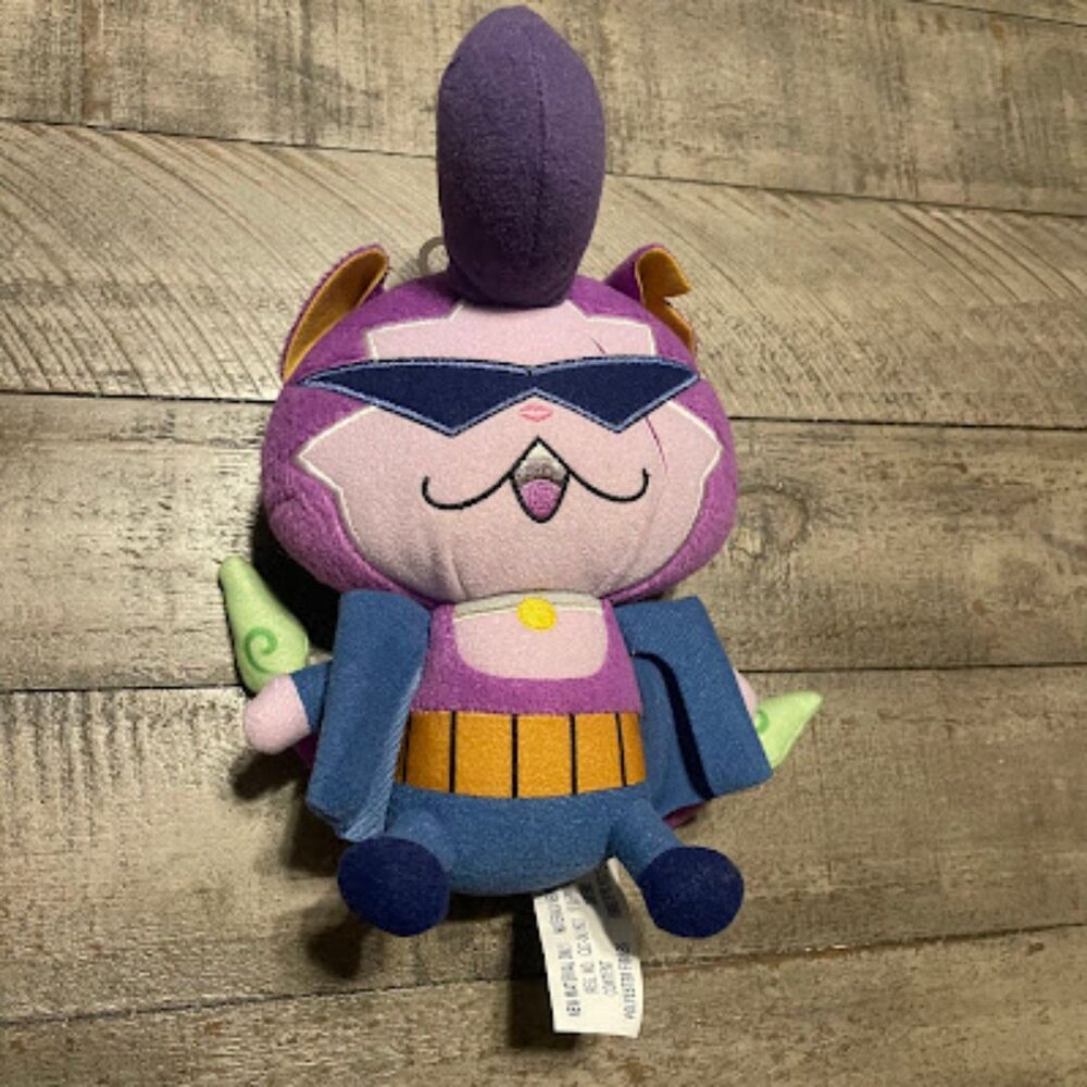 Yo Kai Watch BADDINYAN HASBRO 7" PLUSH STUFFED CANIMAL PURPLE CAT